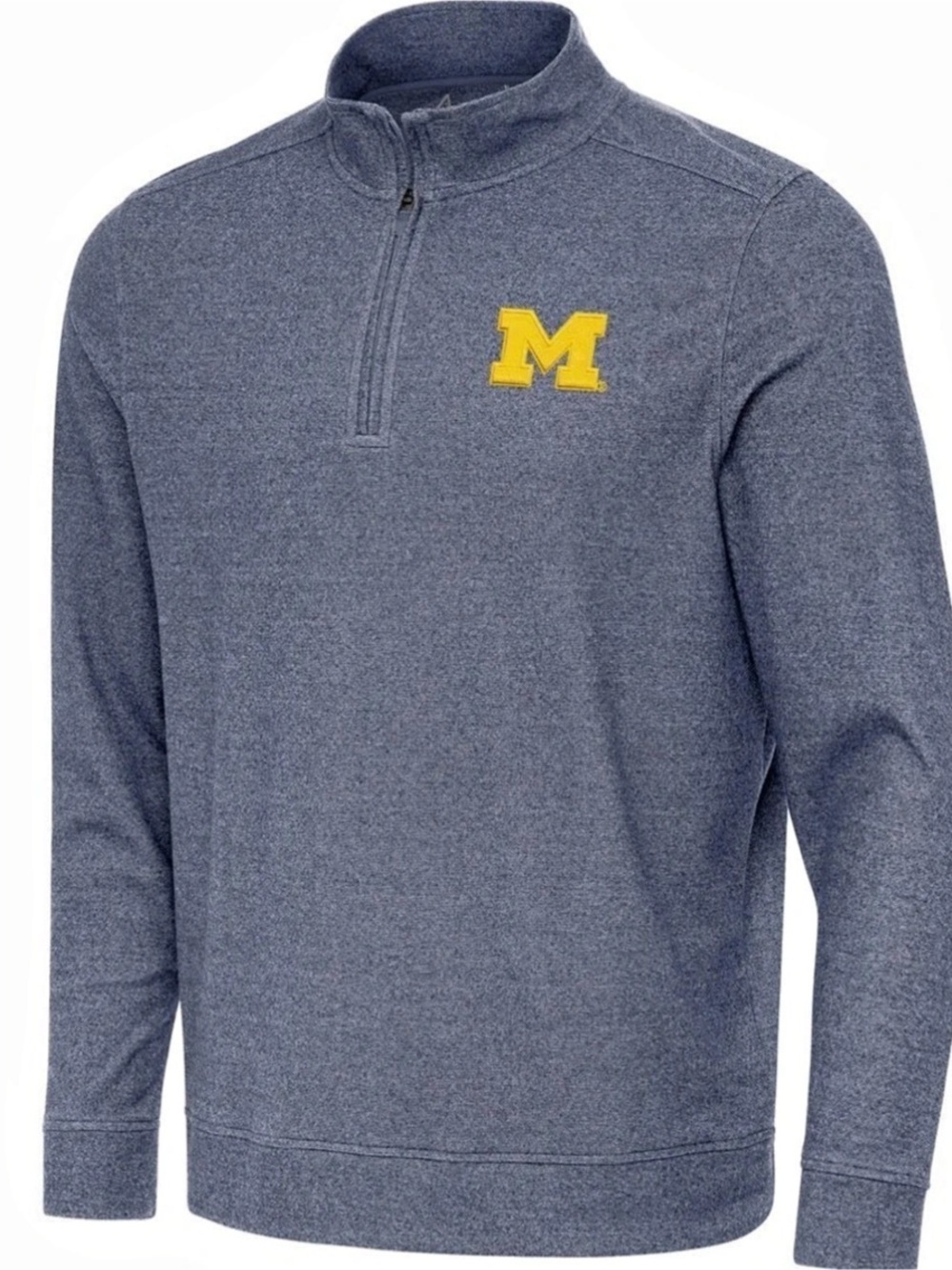 Colosseum Michigan Wolverines quarter-zip pullover Men's Quarter-Zip Gray XL